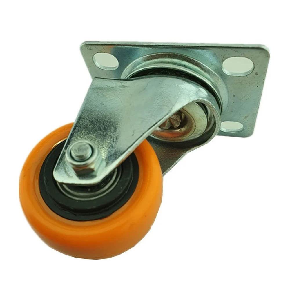 RUEDA NARANJA GIRATORIA 2 PULGADAS - 1