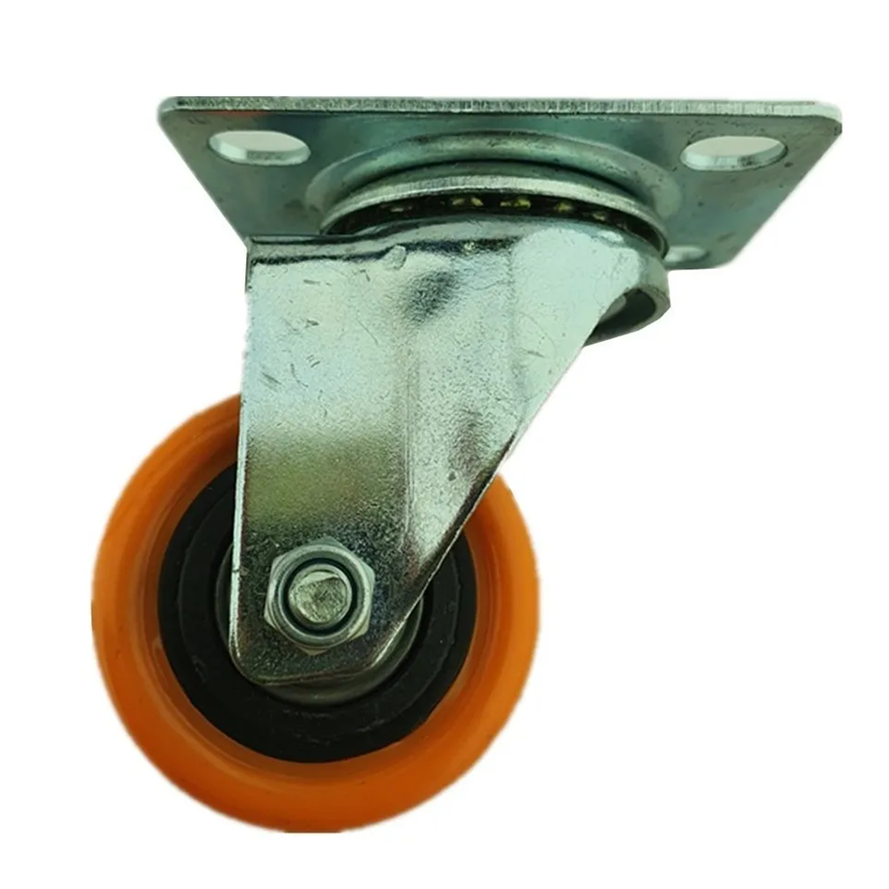 RUEDA NARANJA GIRATORIA 2 PULGADAS - 2