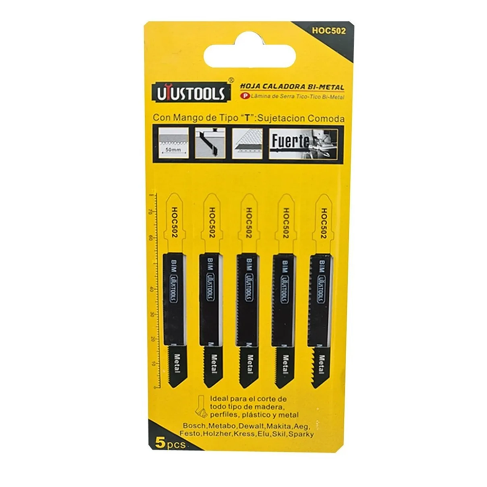 SET JGO DE HOJAS BIMETAL P/ SIERRA CALADORA 5PCS UYUSTOOLS HOC502 - 1