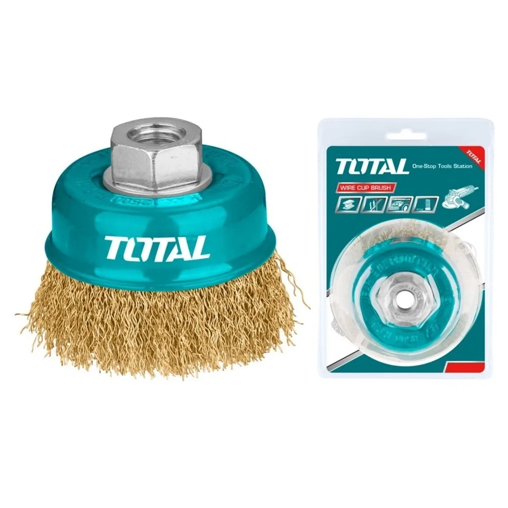 ESCOBILLA TOTAL TAC31041 DE COPA RIZADA 100 MM ESMERIL - 1