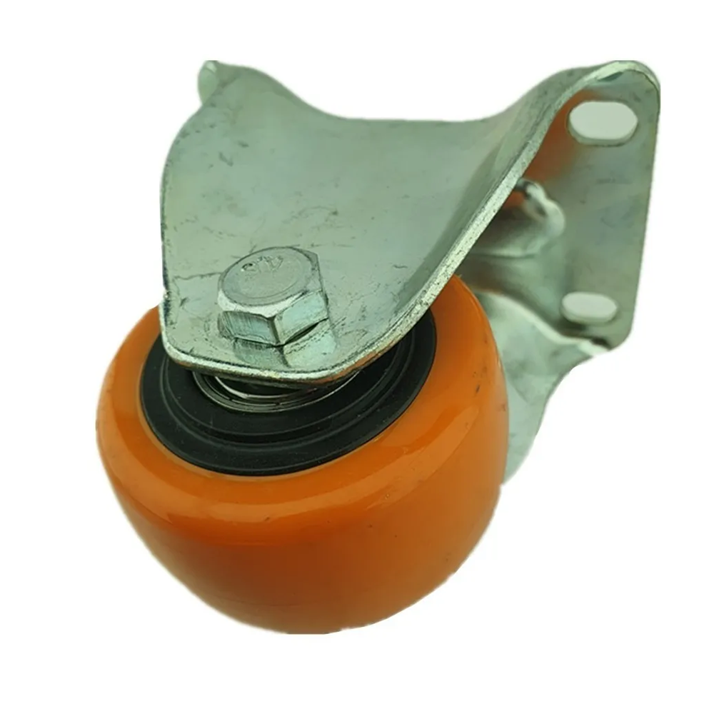 RUEDA NARANJA FIJA 2.5 PULGADAS - 1
