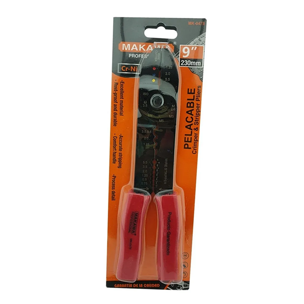 ALICATE PELA APRIETA CORTACABLES 9 PULGADA MAKAWA MK-0478 - 2