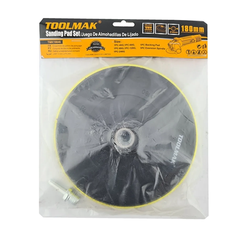 KIT ACCESORIOS PARA PULIR 180MM 7 PULGADAS CON ADAPTADOR TOOLMAK TMK19846 - 2