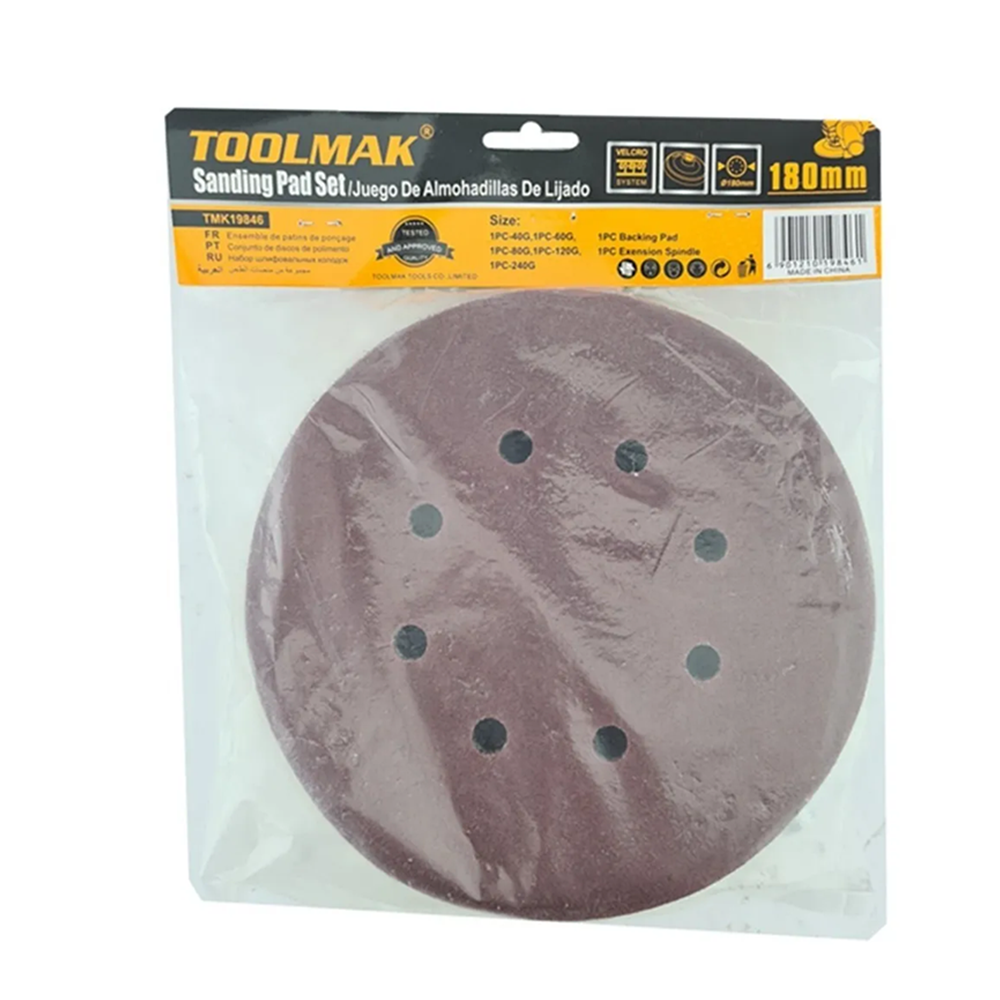 KIT ACCESORIOS PARA PULIR 180MM 7 PULGADAS CON ADAPTADOR TOOLMAK TMK19846 - 3