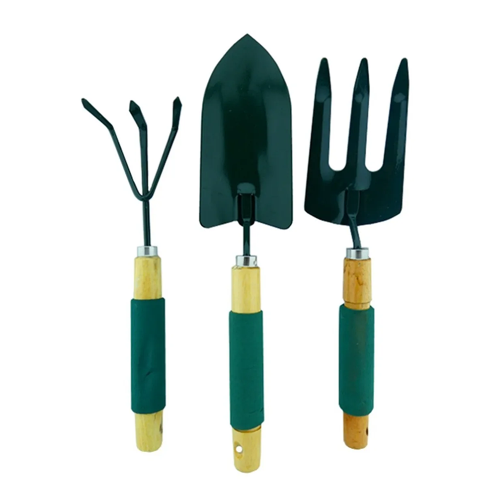 KIT SET JARDINERÍA HUERTO 3 PIEZAS STEELTOOLS SL17040 - 1