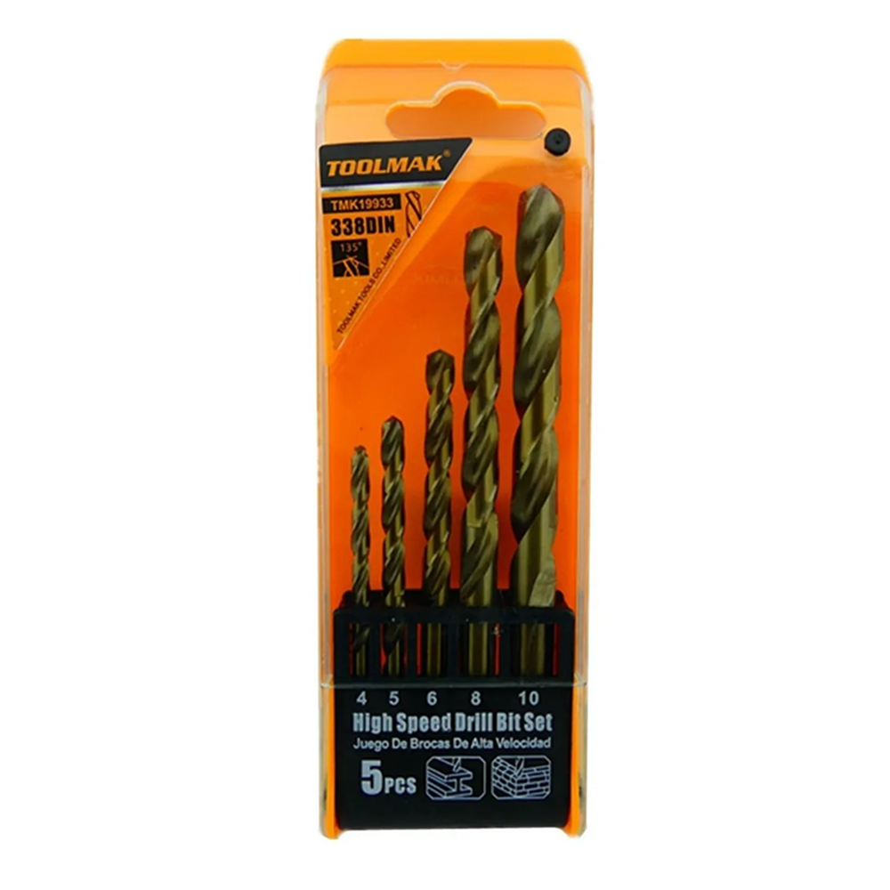 KIT SET JUEGO BROCAS PARA METAL 5 PIEZAS TOOLMAK TMK19933 - 1