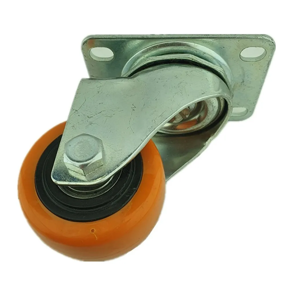 RUEDA NARANJA GIRATORIA 2.5 PULGADAS - 1