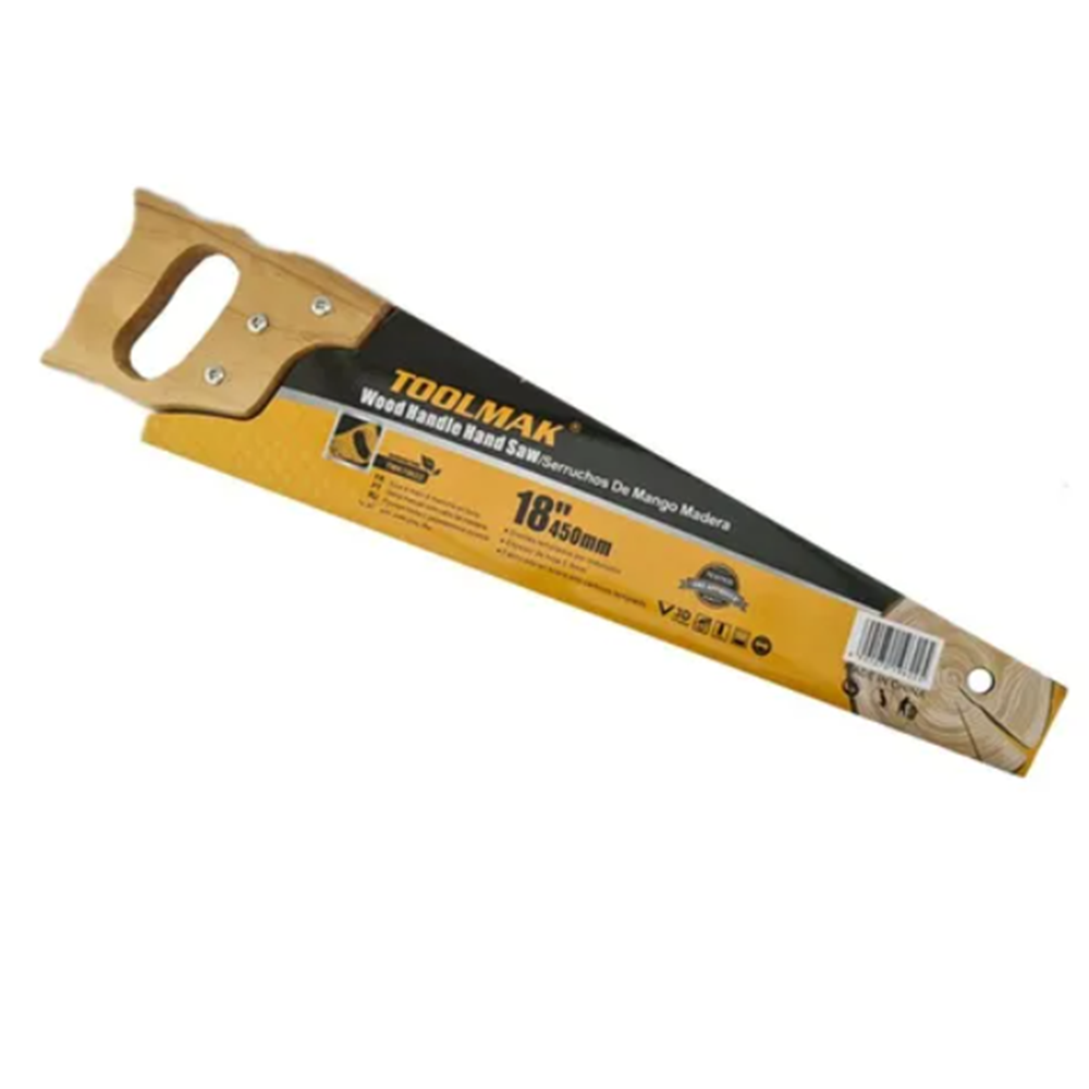 SERRUCHO CARPINTERO CON MANGO DE MADERA 18 PULGADAS TOOLMAK TMK19622 - 2