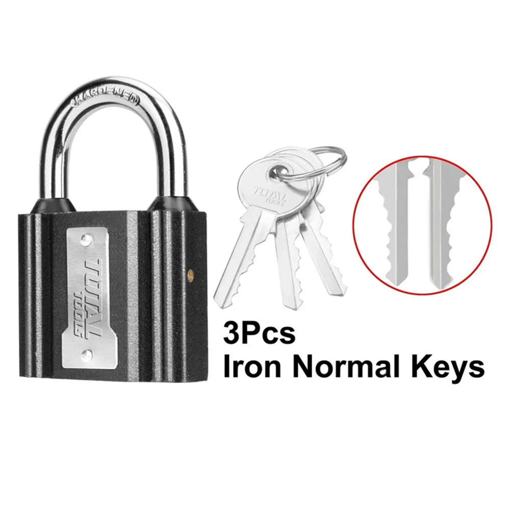 CANDADO DE SEGURIDAD 75 MM CON 3 LLAVES TOTAL TLK31751 - 2
