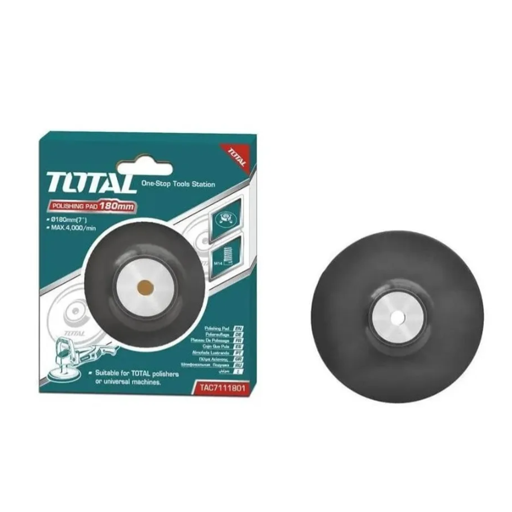 DISCO ESMERIL SOPORTE PLATO GOMA 180MM PARA PULIDORA TOTAL TAC7111801 - 1