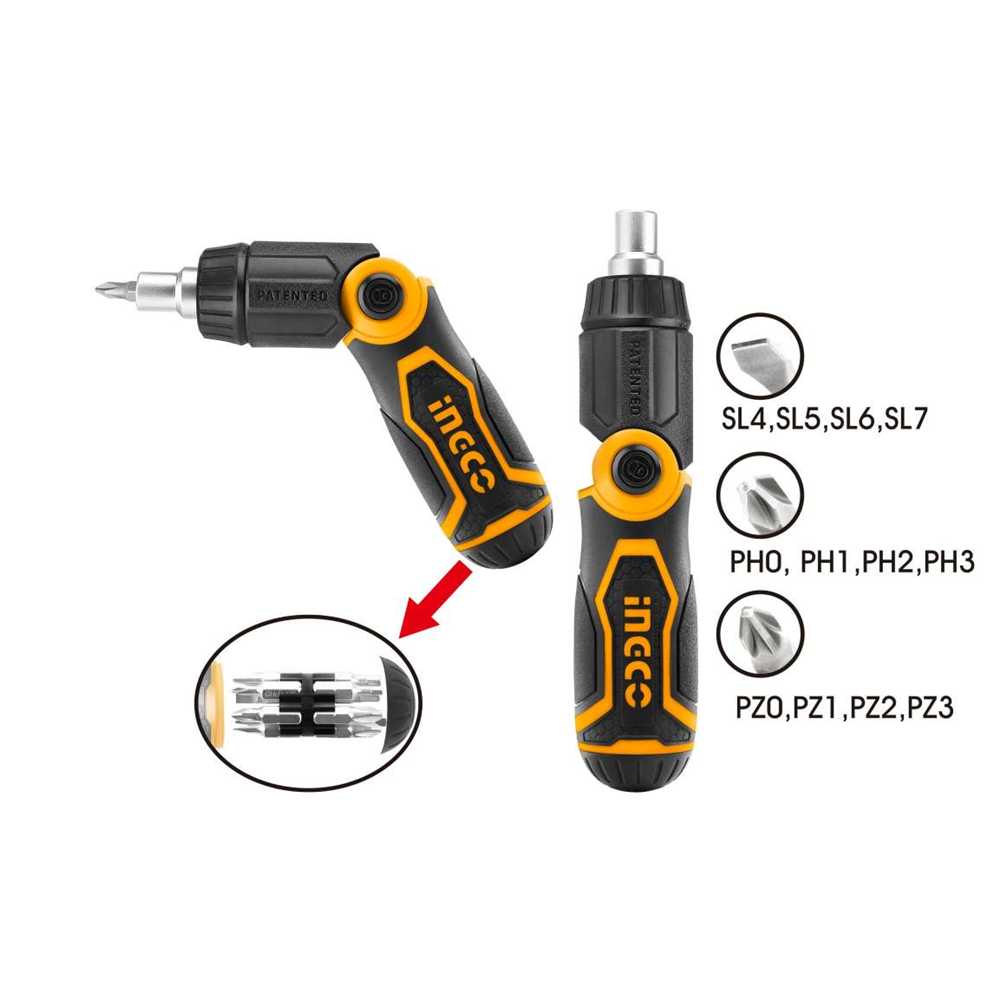 DESTORNILLADOR RATCHET 13 EN 1 INGCO AKISD1208 - 2