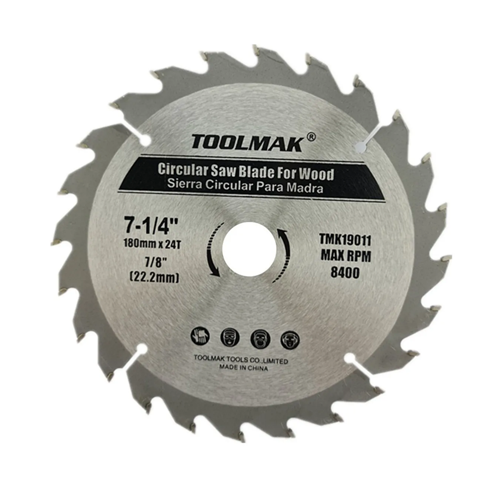 DISCO DE SIERRA TOOLMAK TMK19011 CIRCULAR 7 1/4 PULGADAS 24 DIENTES - 1