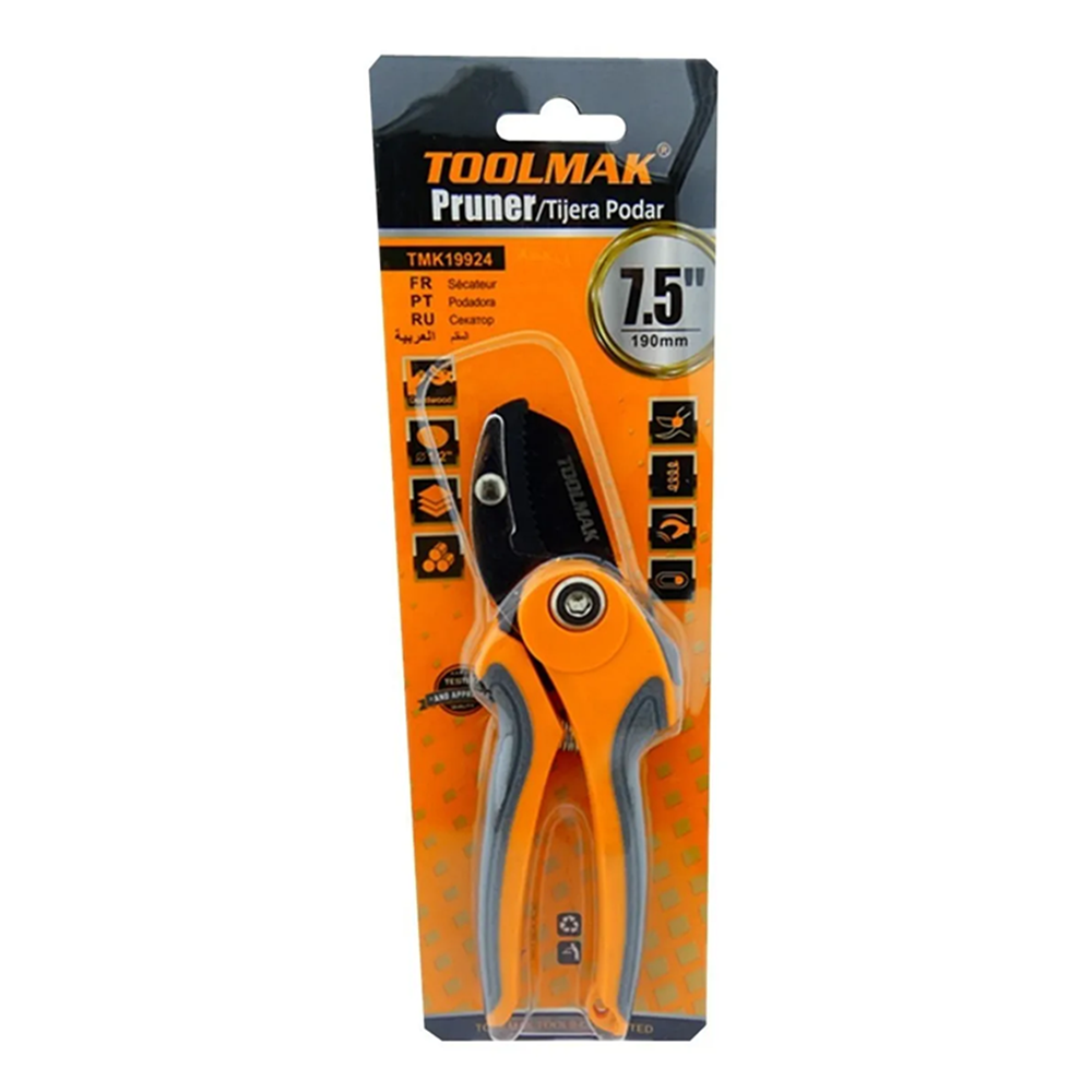 TIJERA DE PODAR CON DIENTES 7.5 PULGADAS (190MM) TOOLMAK TMK19924 - 2