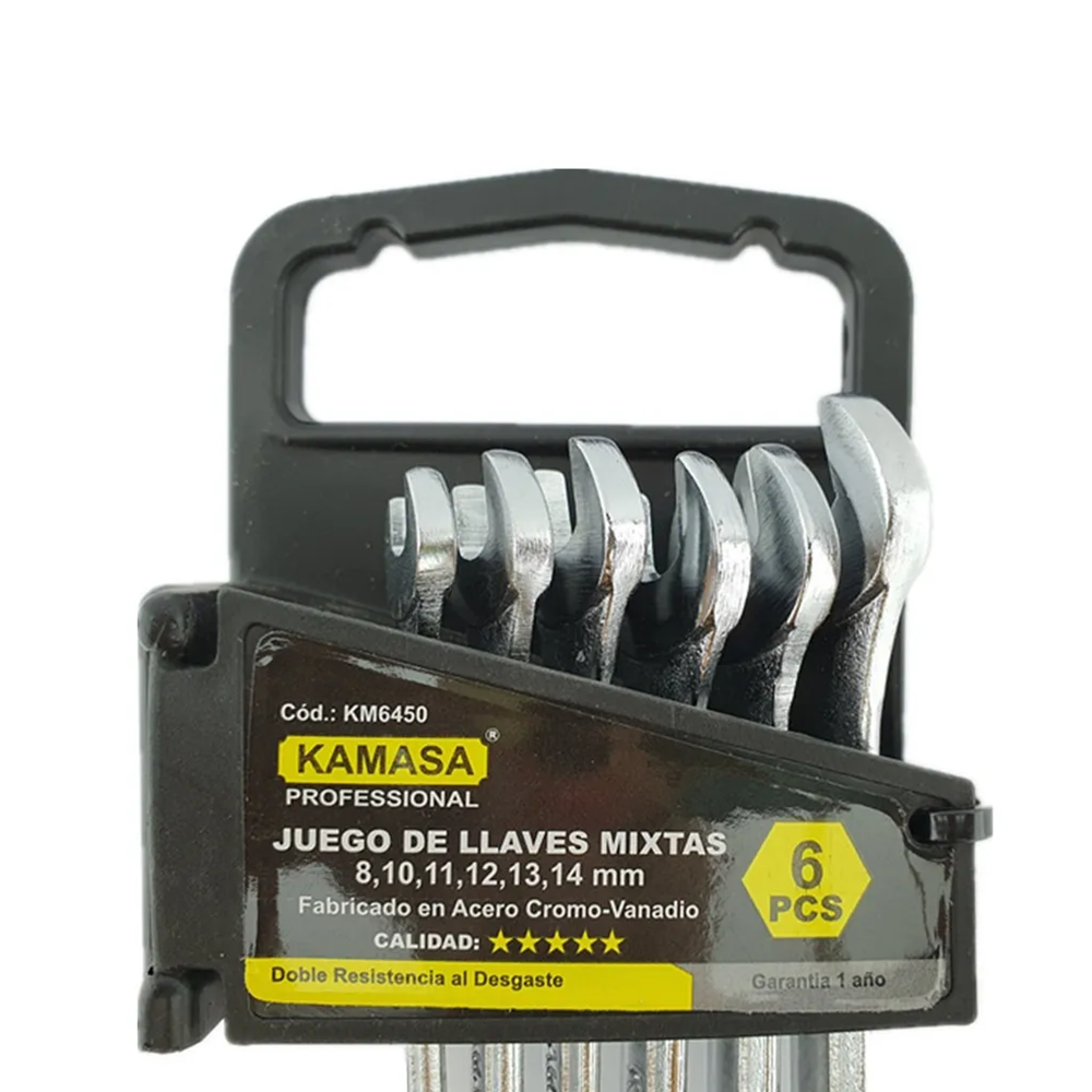 JUEGO DE LLAVES PUNTA DE CORONA 6 PIEZAS KAMASA KM6450 - 2