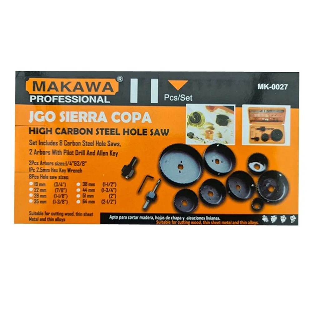 JUEGO DE HOJA DE SIERRA COPAS 11 PIEZAS MAKAWA MK0027 - 3