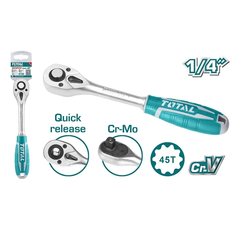 LLAVE CHICHARRA CUADRANTE 1/4 PULGADAS TOTAL THT106146 - 2