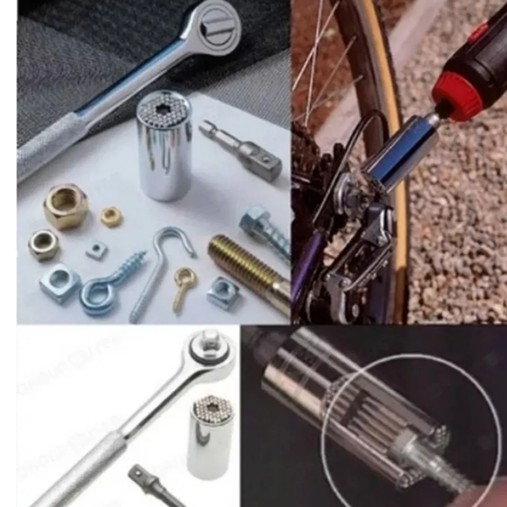 DADO UNIVERSAL DE 7 - 19 MM + ADAPTADOR PARA TALADRO TOOLMAK TMK19644 - 3