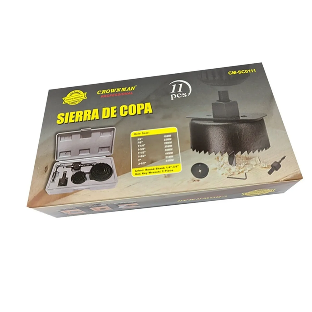 JUEGO DE HOJA CROWNMAN CMSC0111 DE SIERRA COPA PARA MADERA 11 PIEZAS - 3