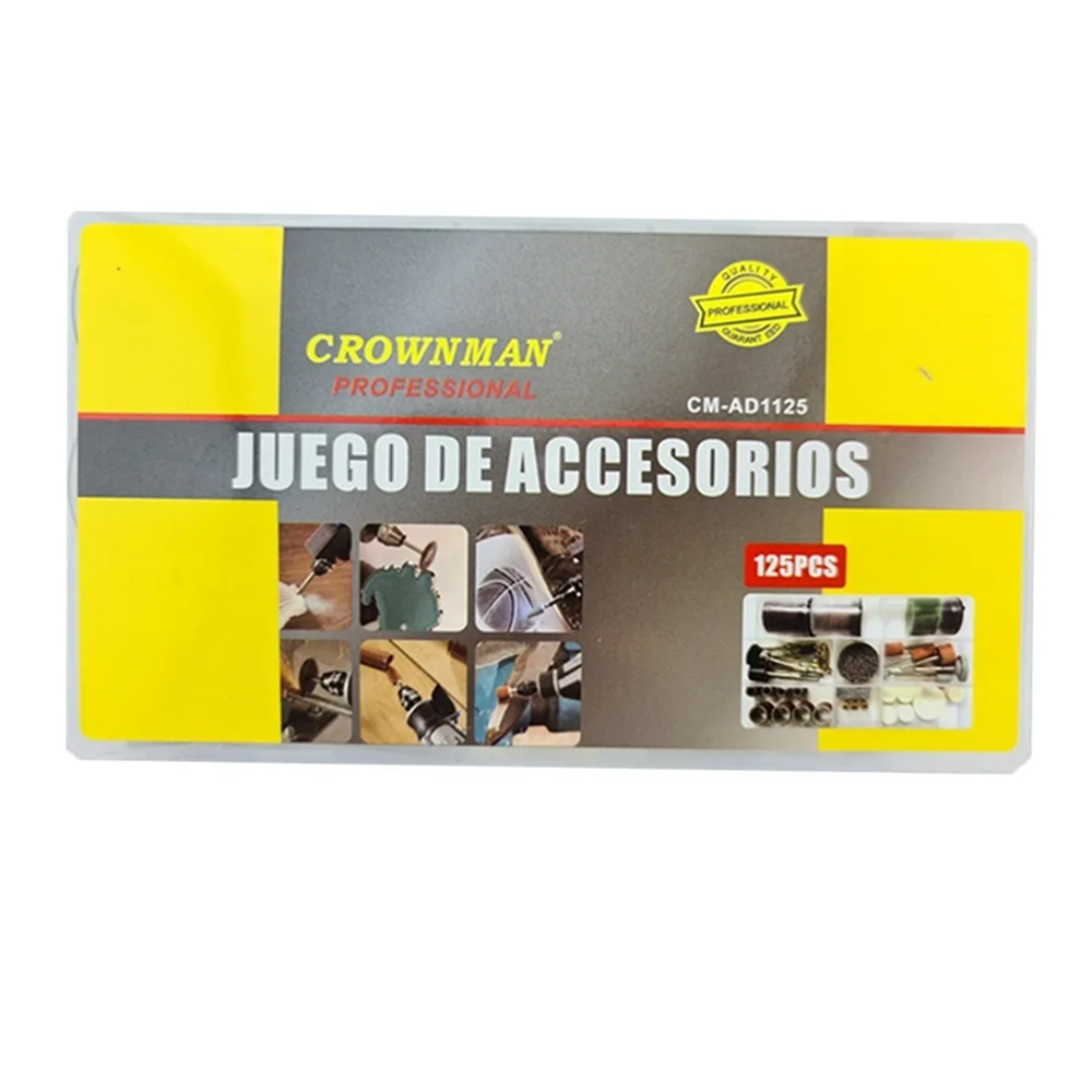 KIT CROWNMAN CMAD1125 SET JGO DE ACC. PARA MINITORNO TIPO DREMEL 125PCS - 2