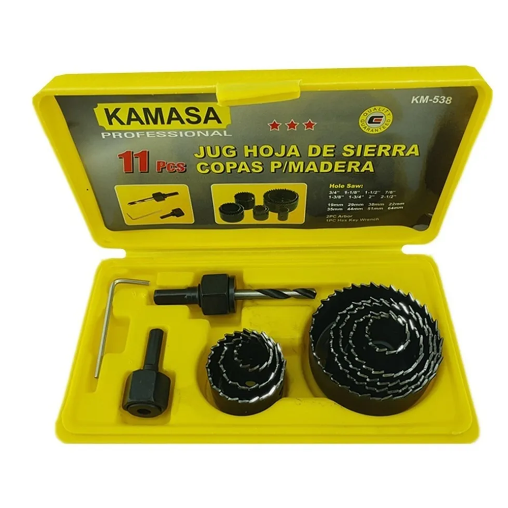 JUEGO DE HOJA DE SIERRA COPAS 11 PIEZAS KAMASA KM538 - 1