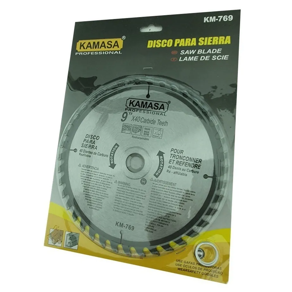 DISCO SIERRA CIRCULAR 9 PULGADAS 40 DIENTES KAMASA KM769 - 1