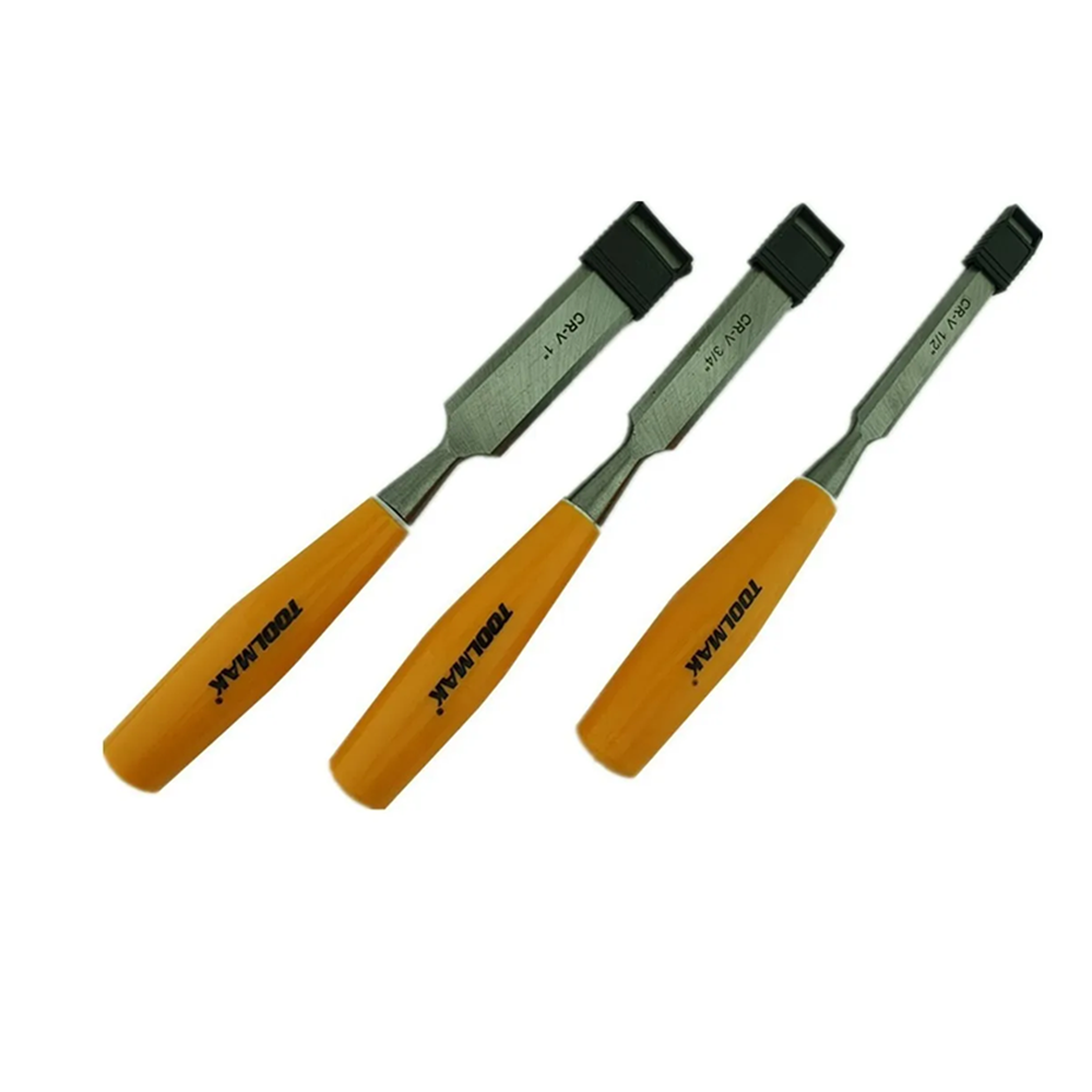 KIT SET JUEGO DE CINCELES DE MADERA 3 PIEZAS TOOLMAK TMK19171 - 1