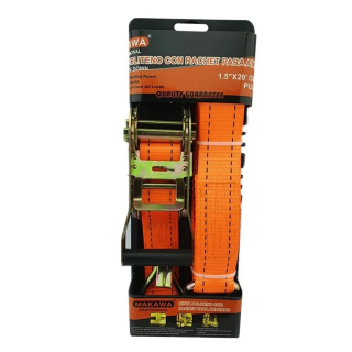 ESLINGA CINTA AMARRE CON RATCHET 1,5 PULGADA X 20 FT MAKAWA MK0695