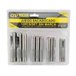 KIT SET JUEGO SACABOCADO DE IMPACTO 12 PIEZAS NEVA NA073 - 1