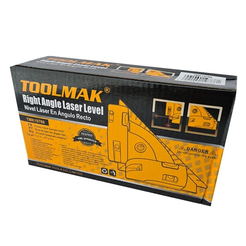 NIVELADOR NIVEL LASER ESCUADRA NIVEL EN 90° ANGULO RECTO TOOLMAK TMK19788 - 4