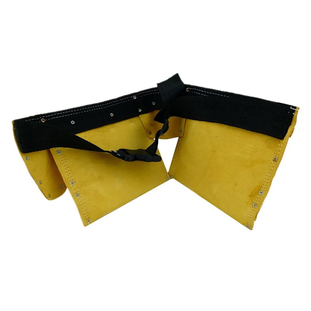 COLETO CARPINTERO DE CUERO DOBLE PORTA HERRAMIENTA TOOLMAK TMK19830 - 4