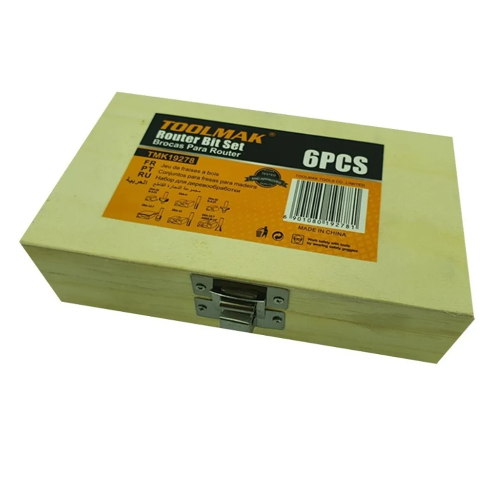 SET FRESAS MADERA 6 PIEZAS 1/4 TUPI ROUTER FRESADORA TOOLMAK TMK19278 - 3