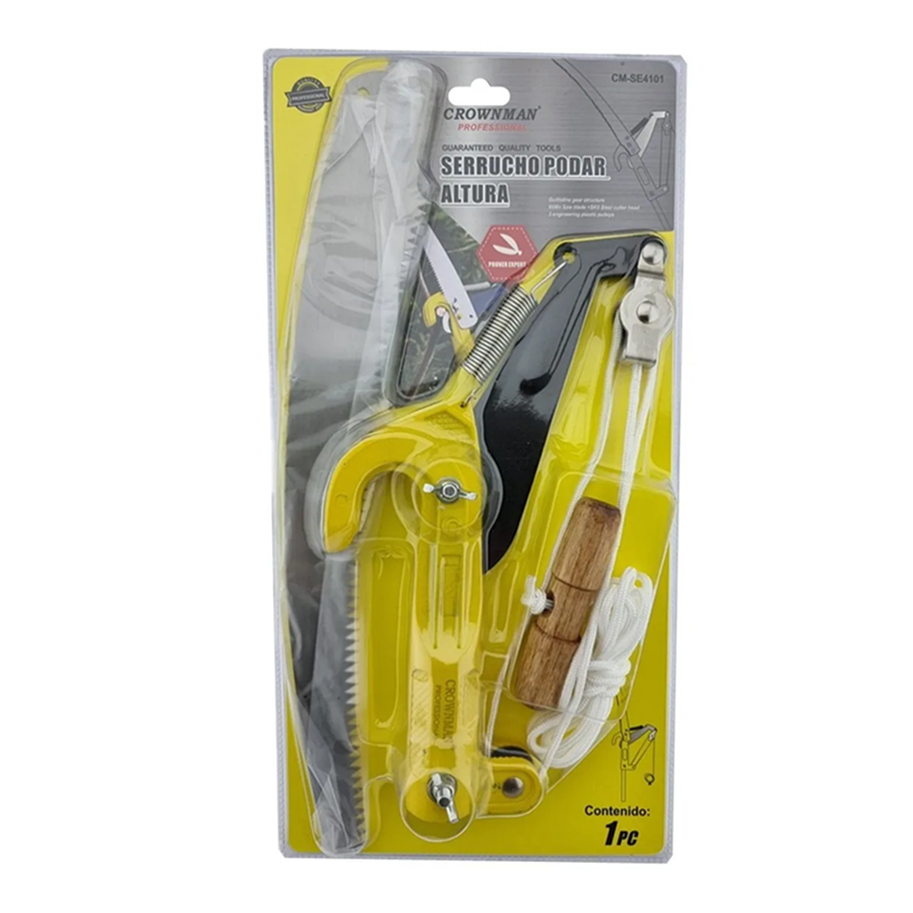 PODADOR DE ALTURA MANUAL TIJERA SERRUCHO ARBOLES CROWNMAN CMSE4101 - 1