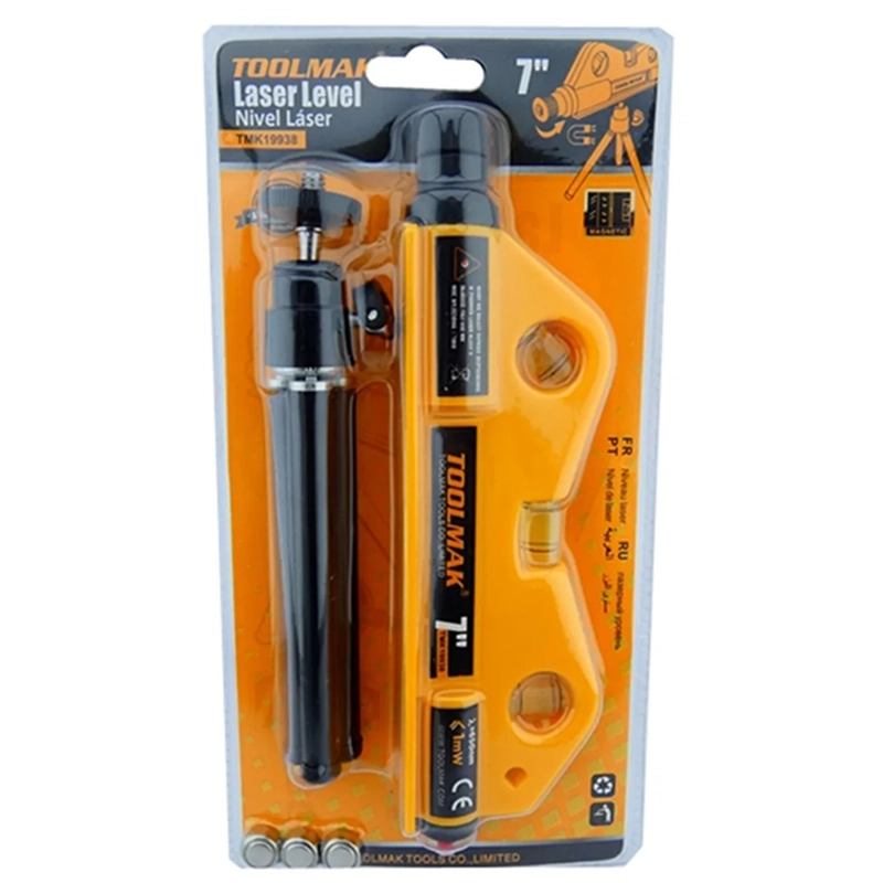 MINI NIVEL LASER CON TRIPODE 7 PULGADAS TOOLMAK TMK19938 - 1