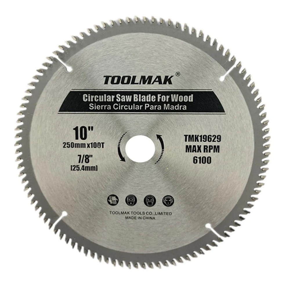 DISCO DE SIERRA CIRCULAR 10 PULGADAS 100 DIENTES TOOLMAK TMK19629 - 1
