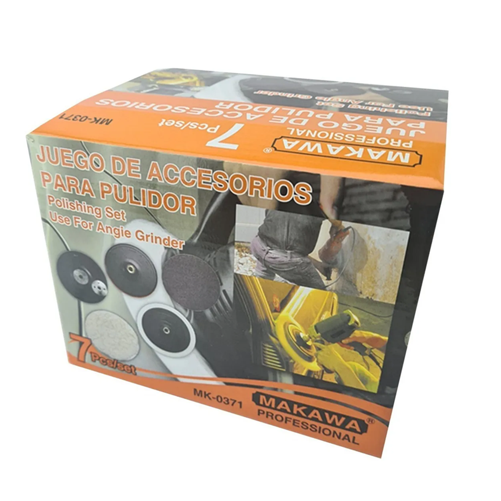 KIT SET JUEGO DE ACCESORIOS PARA PULIR 7 PIEZAS MAKAWA MK0371 - 2