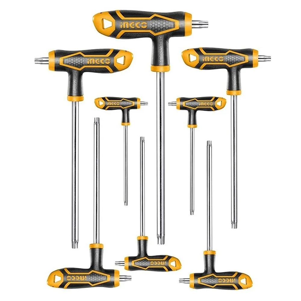 SET JUEGO LLAVES ALLEN TORX C/MANGO T 8 PCS INGCO HHKT8083 - 1