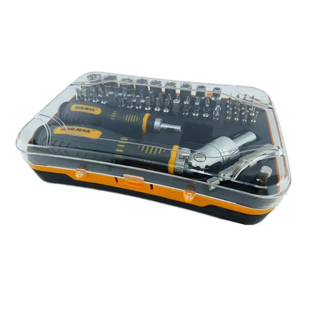 JUEGO PUNTAS DESTORNILLADOR CON RATCHET 1/4 61 PIEZAS TOOLMAK TMK19913 - 3