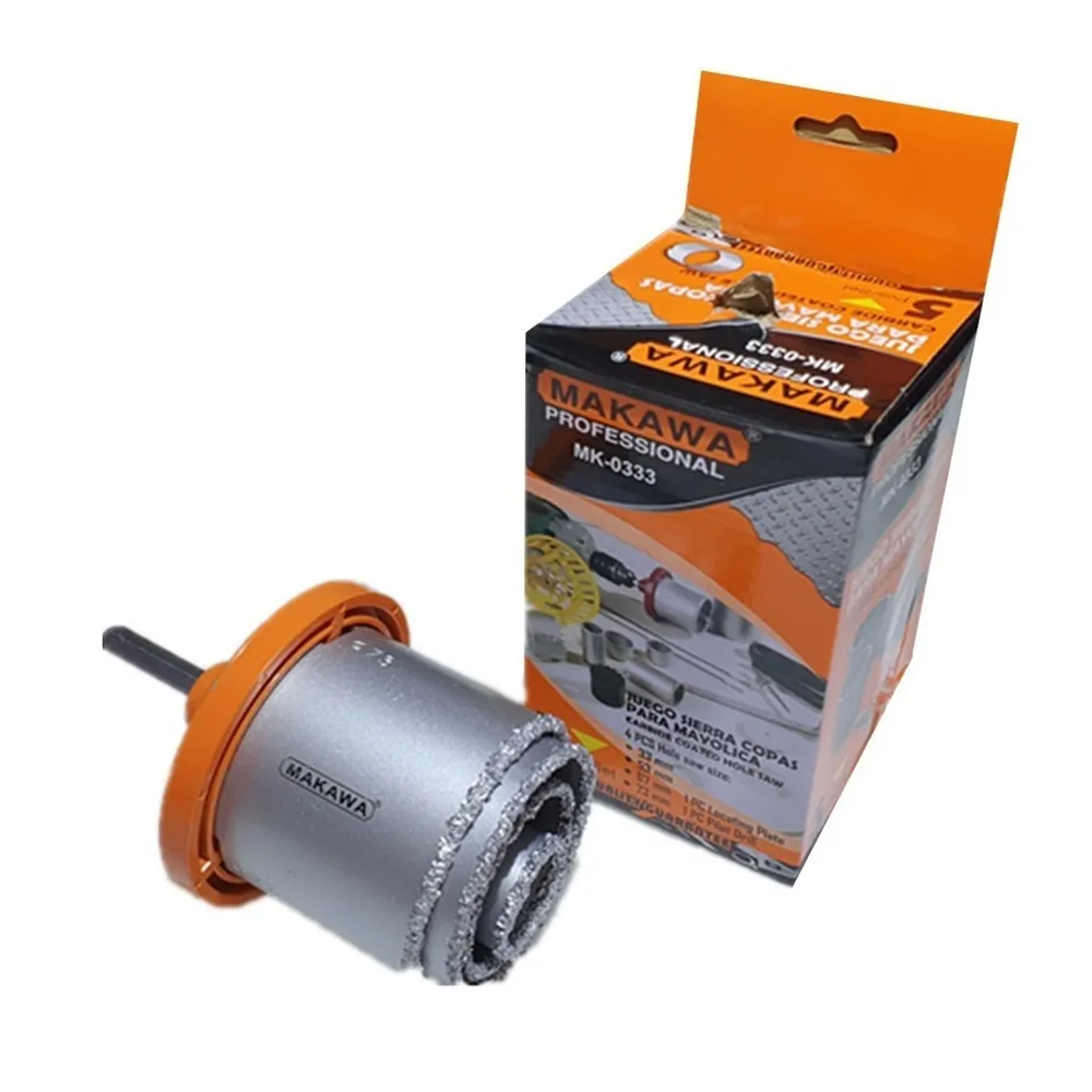 JUEGO DE SIERRA COPA DIAMANTADO PARA CONCRETO 5 PIEZA MAKAWA MK0333 - 1