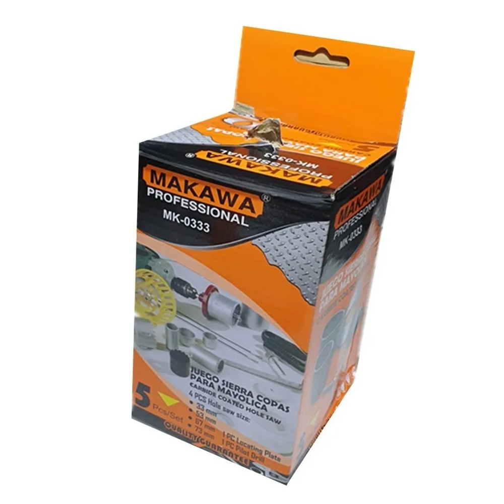 JUEGO DE SIERRA COPA DIAMANTADO PARA CONCRETO 5 PIEZA MAKAWA MK0333 - 3