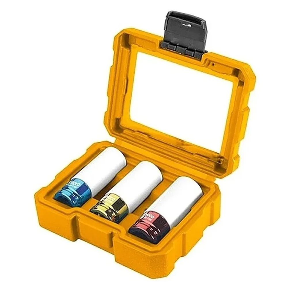 KIT JUEGO DADOS IMPACTO P/ LLANTAS 1/2 3PCS INGCO HNMLNS031 - 1