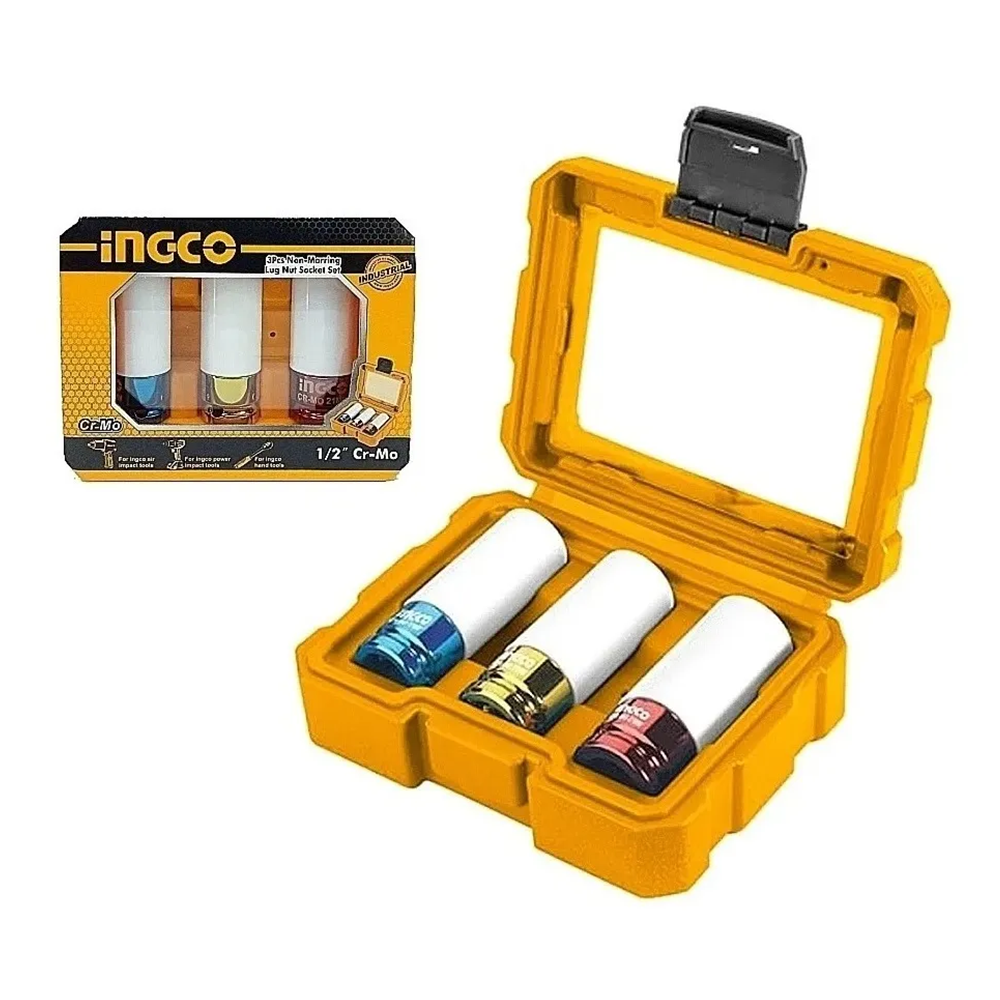 KIT JUEGO DADOS IMPACTO P/ LLANTAS 1/2 3PCS INGCO HNMLNS031 - 2