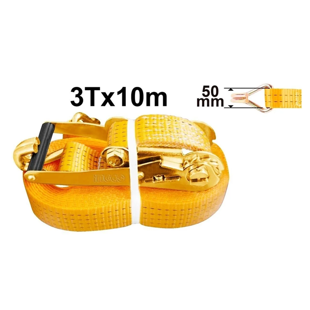 ESLINGA CINTA AMARRE CON RATCHET 3T X 10M INGCO HRSP3101 - 2