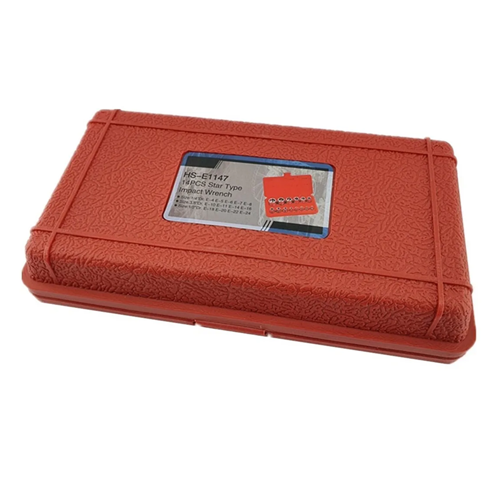 KIT SET JUEGO DE DADOS TORX ESTRELLA HEMBRA 14 PIEZAS - 4