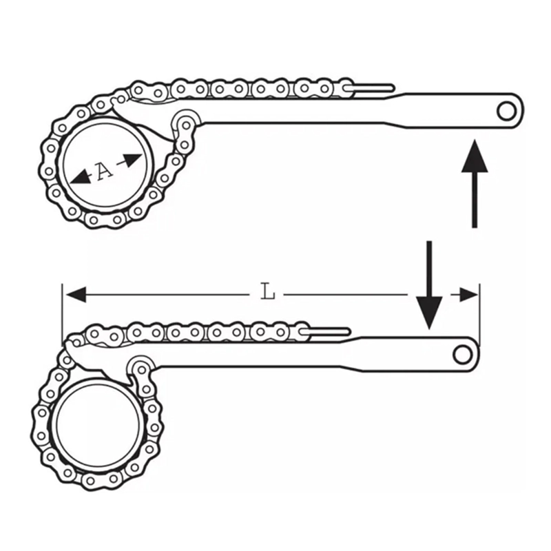LLAVE PARA TUBO TIPO CADENA SACA FILTRO 12 PULGADA UYUSTOOLS - 3