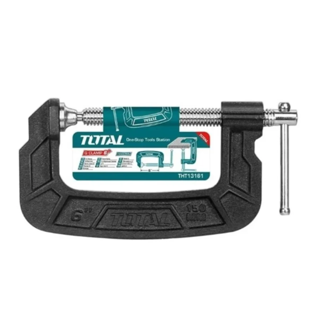 PACK 2 PRENSA TIPO C 6 PULGADAS (150MM) TOTAL THT13161 - 2