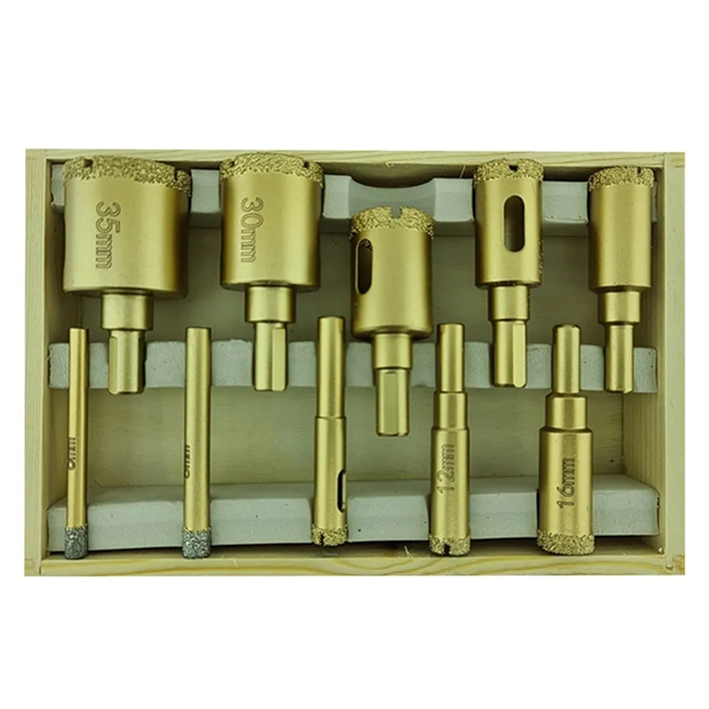 BROCAS COPA P/ CERAMICA MARMOL VIDRIO 6-35MM 10 PCS CROWNMAN - 2