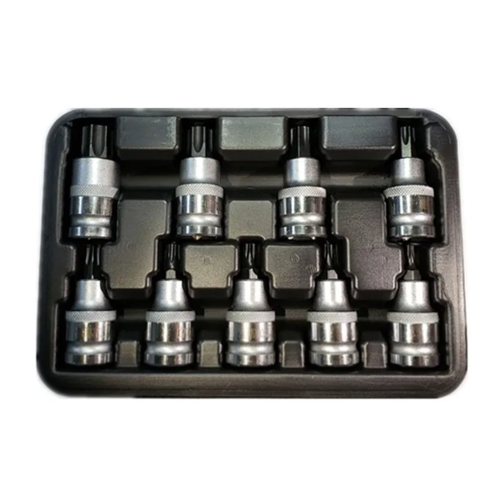 JUEGO DE DADOS 1/2 TORX ESTRELLA MACHO 9 PIEZAS UYUSTOOLS DAX901 - 1