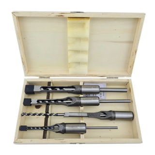 KIT JUEGO BROCAS AGUJERO CUADRADO PARA MADERA 4 PIEZAS KAMASA KM1911 - 1