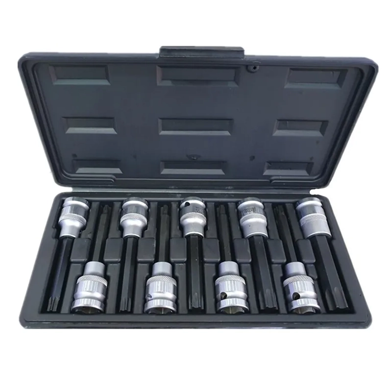 JUEGO DE DADO TORX LARGO 10CM PROFESIONAL 9 PIEZAS UYUSTOOLS DAX902 - 1