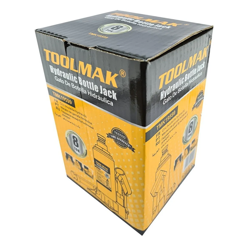 GATA HIDRAULICA TIPO BOTELLA 8 TONELADAS TOOLMAK TMK19599 - 2